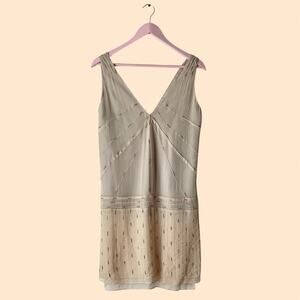 Hoss Intropia Anthropologie Silk Beaded Dress Size 36